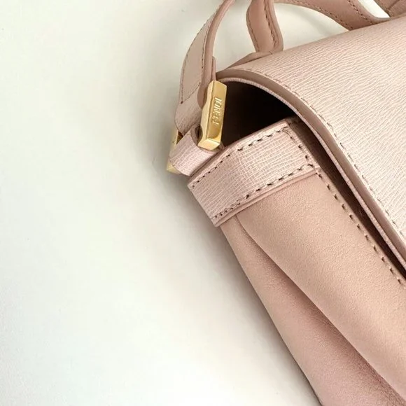 FENDI Light Pink Leather Shoulder Crossbody Bag